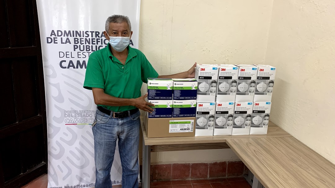 Donativo de cubrebocas al Hospital «Dr. Manuel Campos»